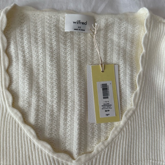 NWT Aritzia Wilfred Soloist shortsleeve sweater - Picture 2 of 3